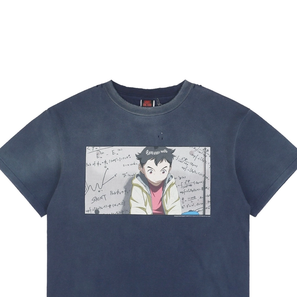 Saint Michael Pluto Distressed & Destroyed Graphic T-Shirt-2