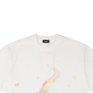 We11done Rainbow Heart Teddy Bear Print T-Shirt1.jpeg