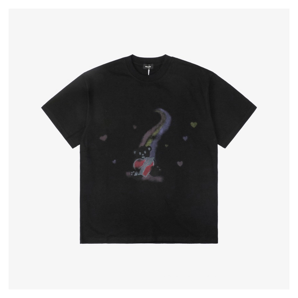 We11done Rainbow Heart Teddy Bear Print T-Shirt