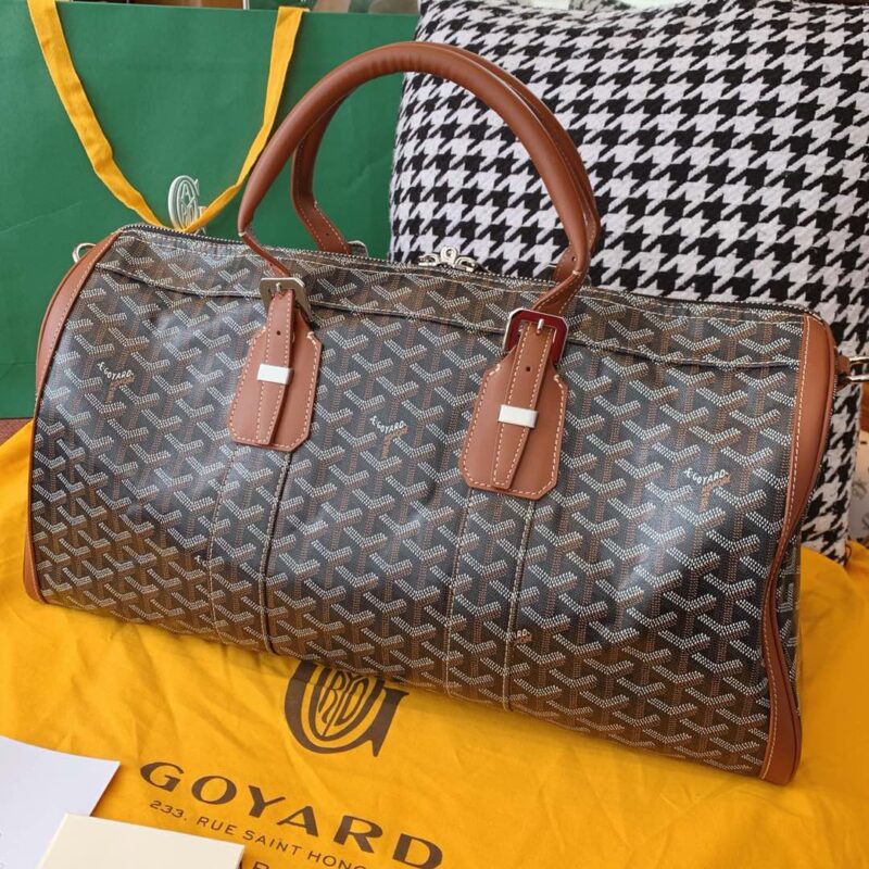 Replica Goyard Boston 45 Brown - realistic designer-inspired fake bag