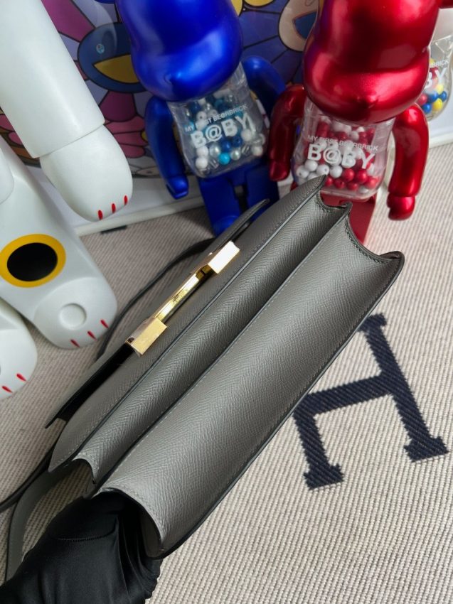 Replica Hermes Constance 18cm Grey - elite superclone designer purse