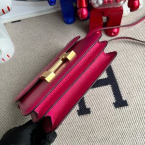 Replica Hermes Constance 18cm Bright Rose - authentic-look luxury purse replica