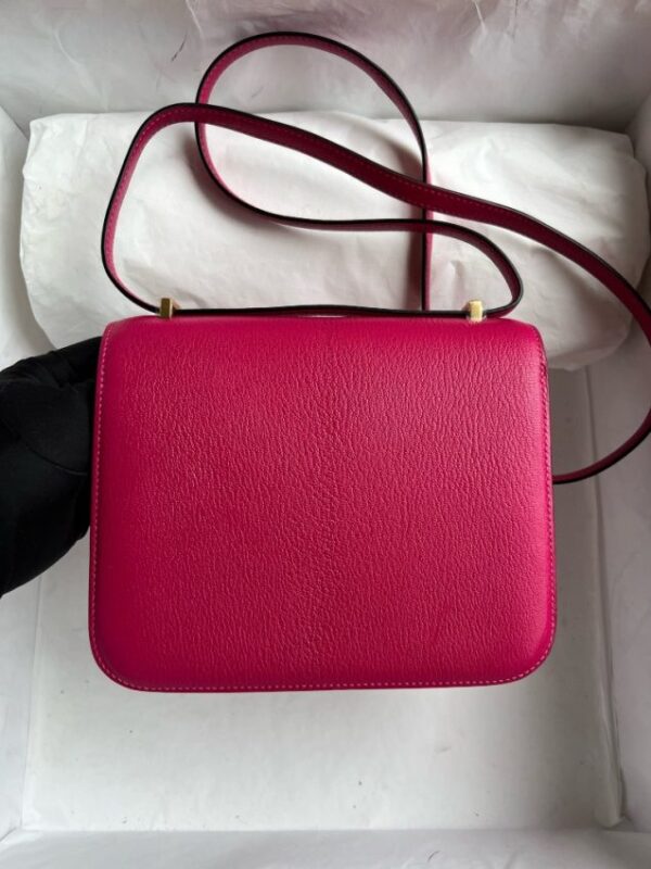 Replica Hermes Constance 18cm Bright Rose - best quality luxury bag dupe