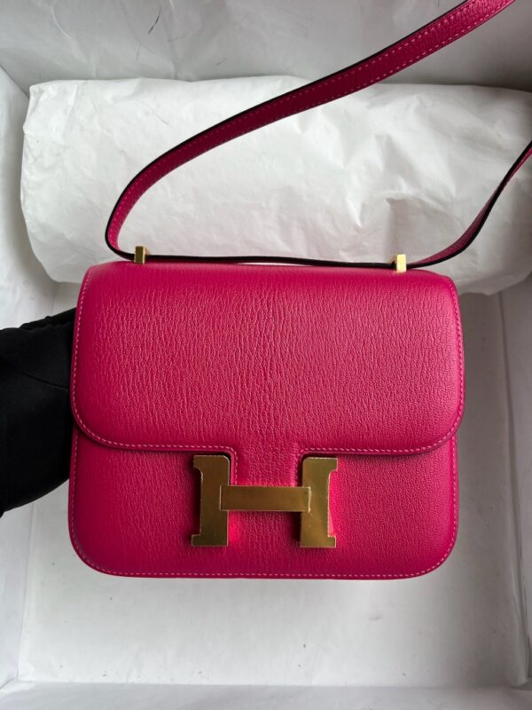 Replica Hermes Constance 18cm Bright Rose - premium-grade designer purse dupe