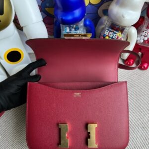 Replica Hermes Constance 24cm Red - best quality luxury bag dupe