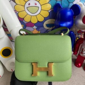 Replica Hermes Constance 18cm Light Green - high-end fake designer purse