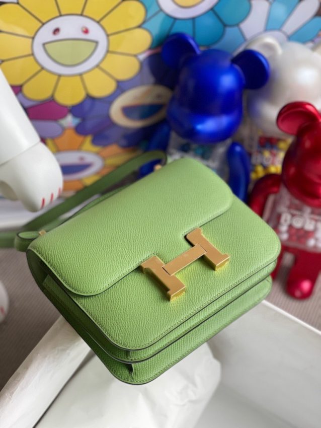 Replica Hermes Constance 18cm Light Green - high-quality designer bag clone