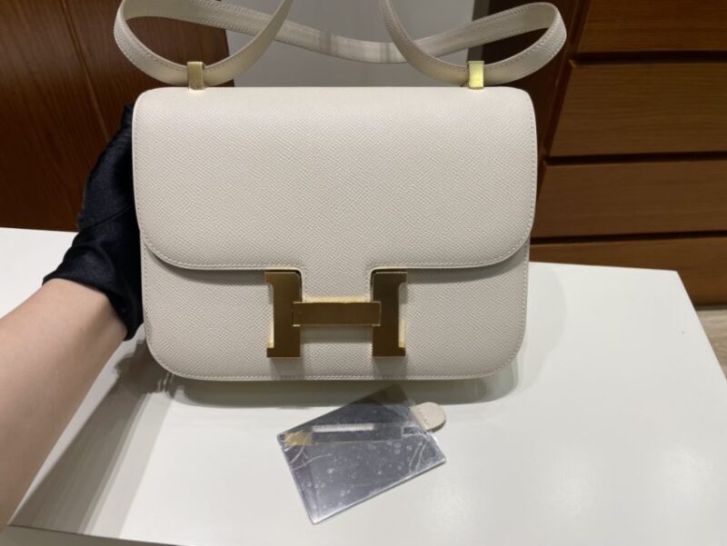 Replica Hermes Constance 24cm Creamy White - near-authentic luxury replica handbag