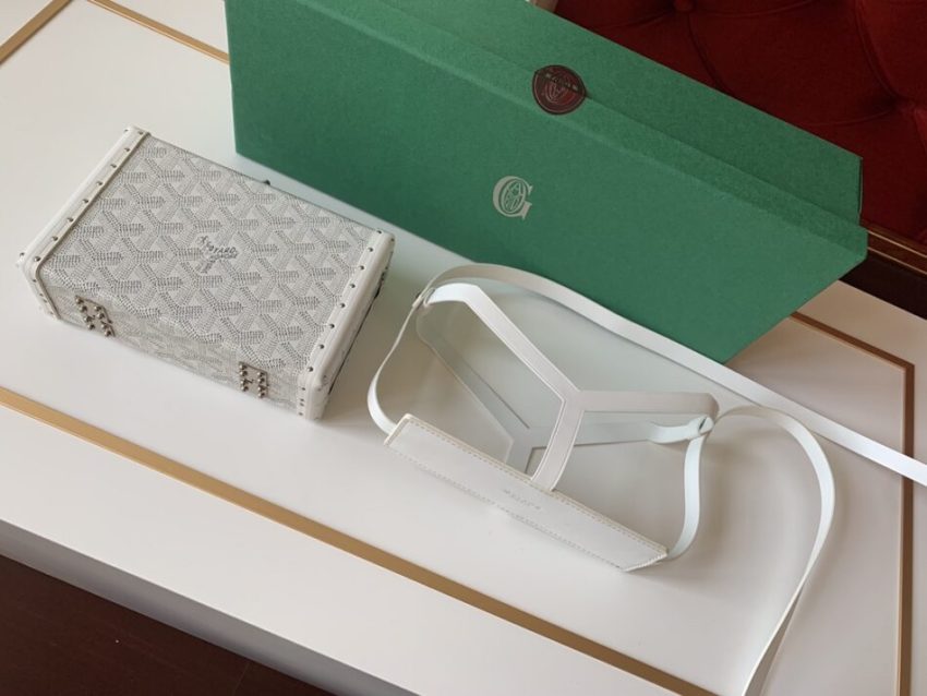 Replica Goyard Minaudière Trunk Bag White - top-rated replica designer bag