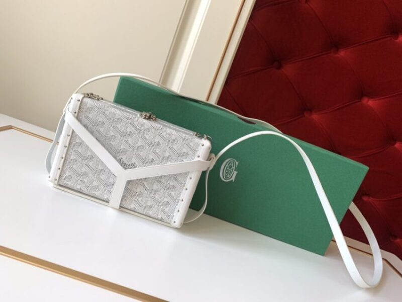 Replica Goyard Minaudière Trunk Bag White - best quality luxury bag dupe