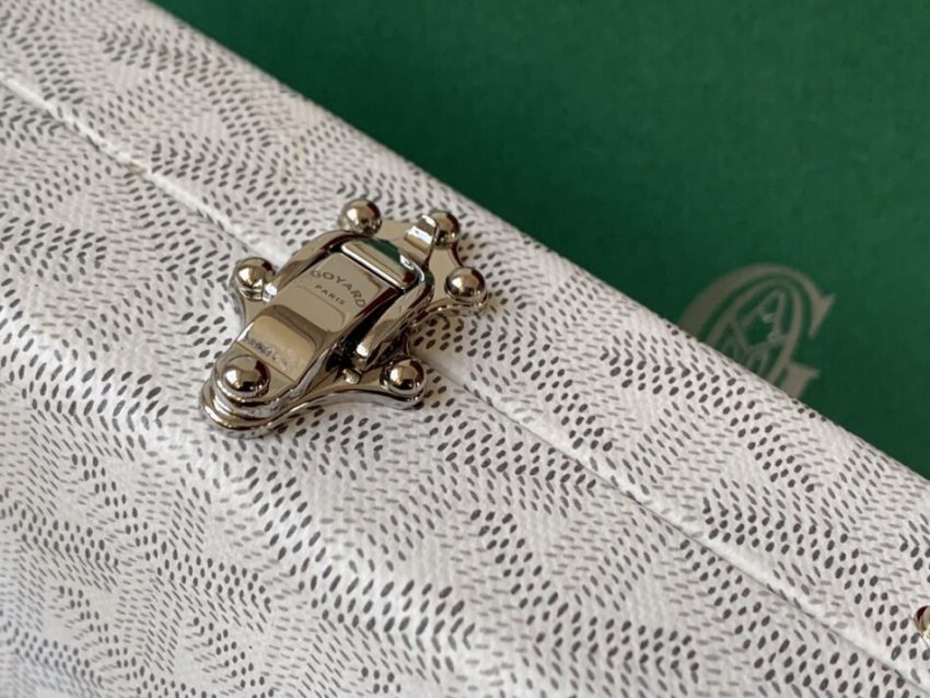 Replica Goyard Minaudière Trunk Bag White - top-rated replica designer bag