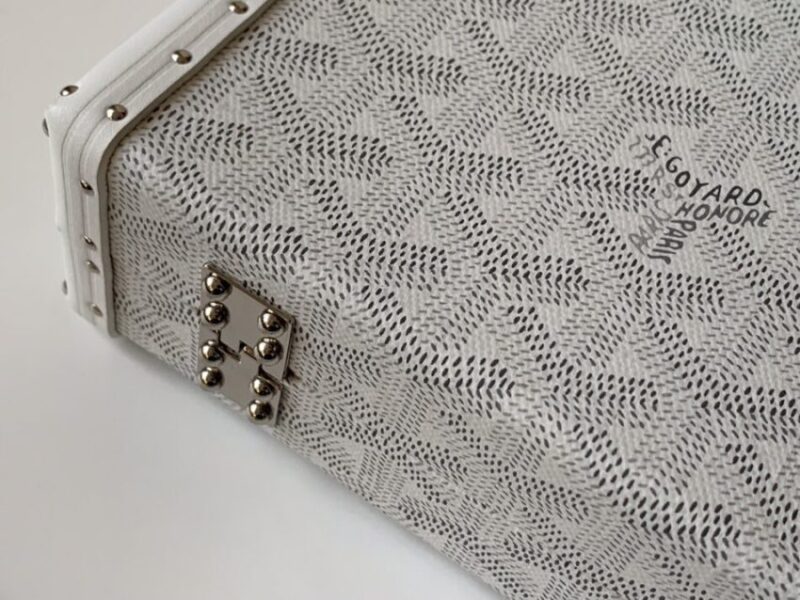 Replica Goyard Minaudière Trunk Bag White - realistic designer-inspired fake bag