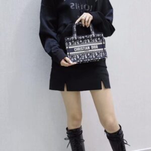 Replica Dior Tote Book Mini CD Black - near-authentic luxury replica handbag