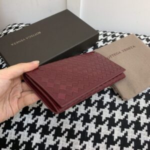 Replica Bottega Veneta Intrecciato Wallet Red - authentic-look luxury purse replica