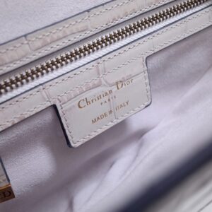 Replica Dior Saddle Bag Crocodile White - top-tier luxury replica shoulder bag