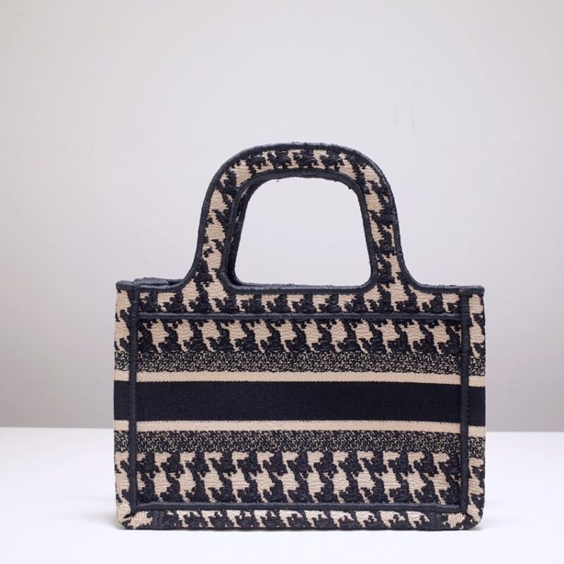 Replica Dior Tote Book Mini Houndstooth - best quality luxury bag dupe