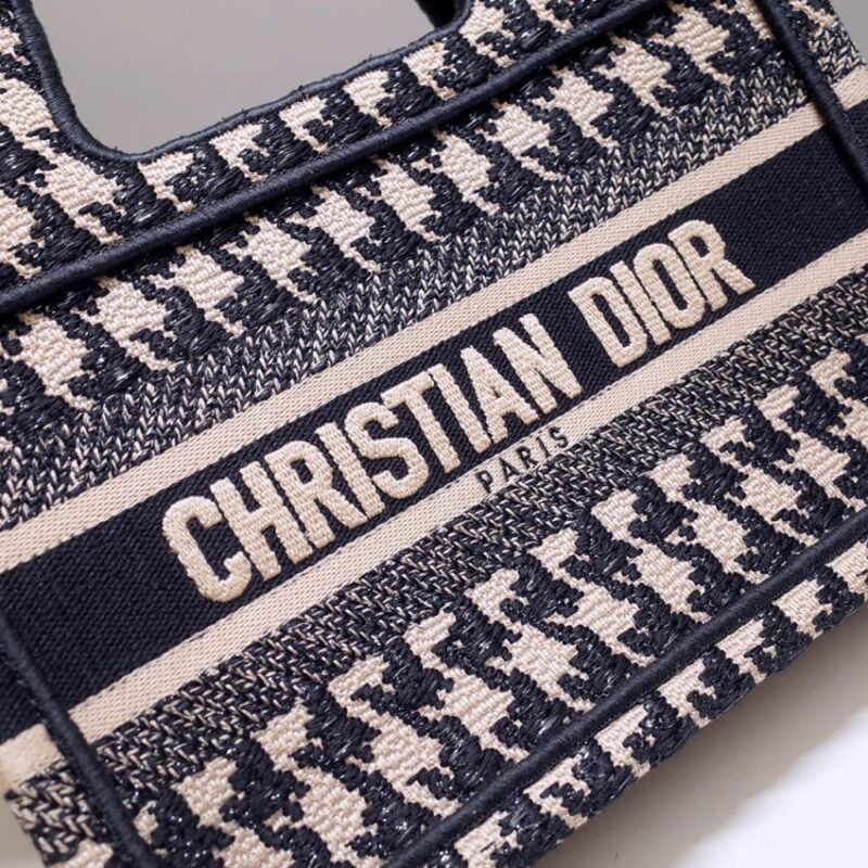 Replica Dior Tote Book Mini Houndstooth - high-quality designer bag clone