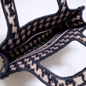 Replica Dior Tote Book Mini Houndstooth - high-accuracy replica luxury purse