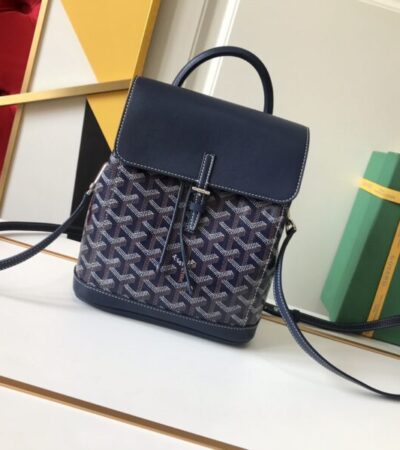 Replica Goyard Alpi Mini Backpack Dark Blue - high-accuracy replica luxury purse