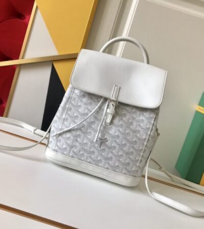 Replica Goyard Alpi Mini Backpack White - near-authentic luxury replica handbag