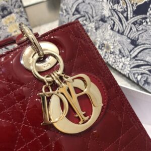 Replica Lady Dior Large Red Patent - top-rated replica designer bag