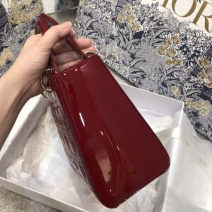 Replica Lady Dior Large Red Patent - high-end fake designer purse