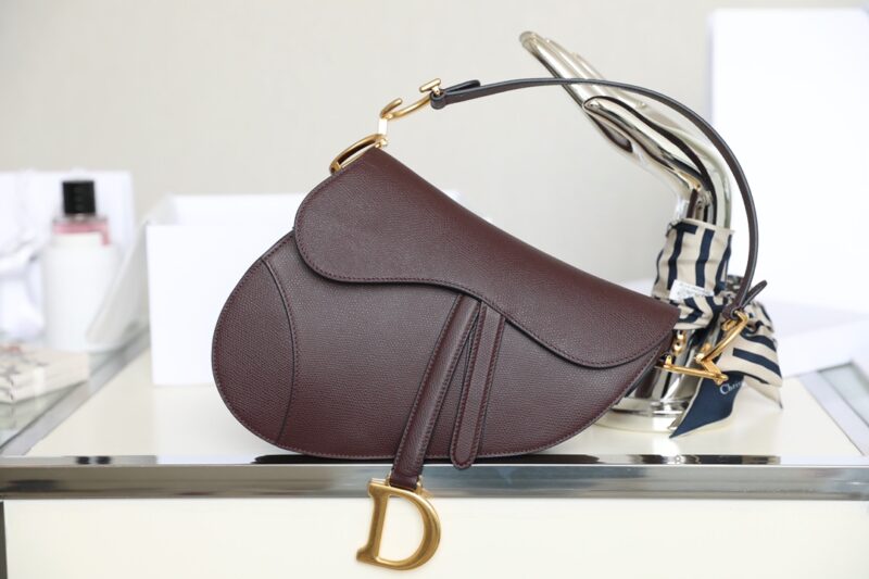 Replica Dior Saddle Bag Bordeaux - 1:1 designer replica handbag