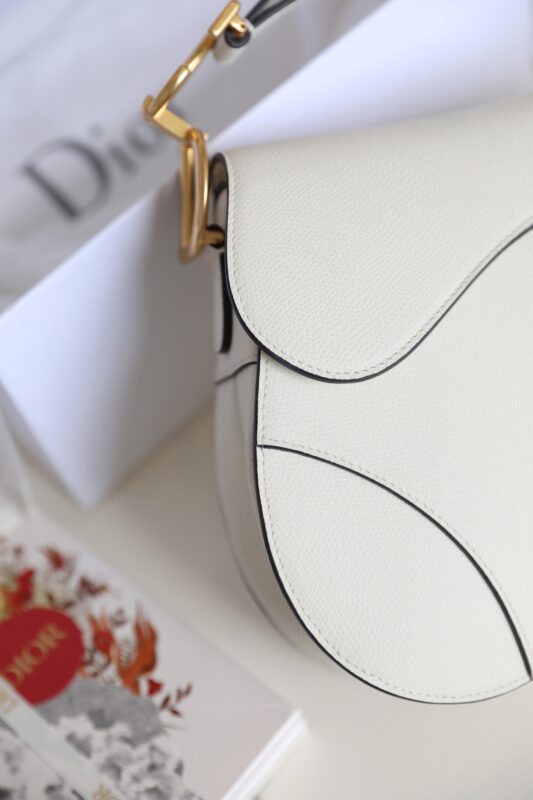 Replica Dior Saddle White Wool - authentic-look luxury purse replica