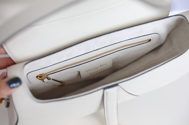 Replica Dior Saddle White Wool - authentic-look luxury purse replica