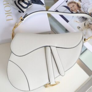 Replica Dior Saddle White Wool - premium-grade designer purse dupe