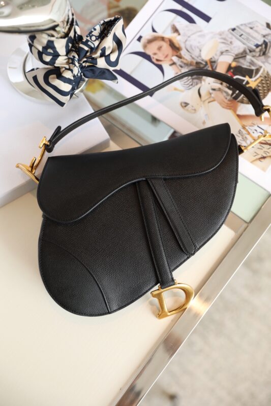 Replica Dior Saddle Bag Black - premium 1:1 fake handbag model