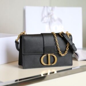 Replica Dior 30 Montaigne Black Grain - elite superclone designer purse