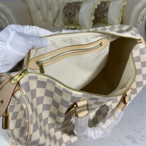 Replica Louis Vuitton Speedy White Grid - top-tier luxury replica shoulder bag