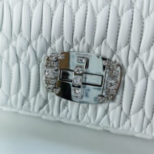Replica Miu Miu Crystal Handbag White - 1:1 designer replica handbag