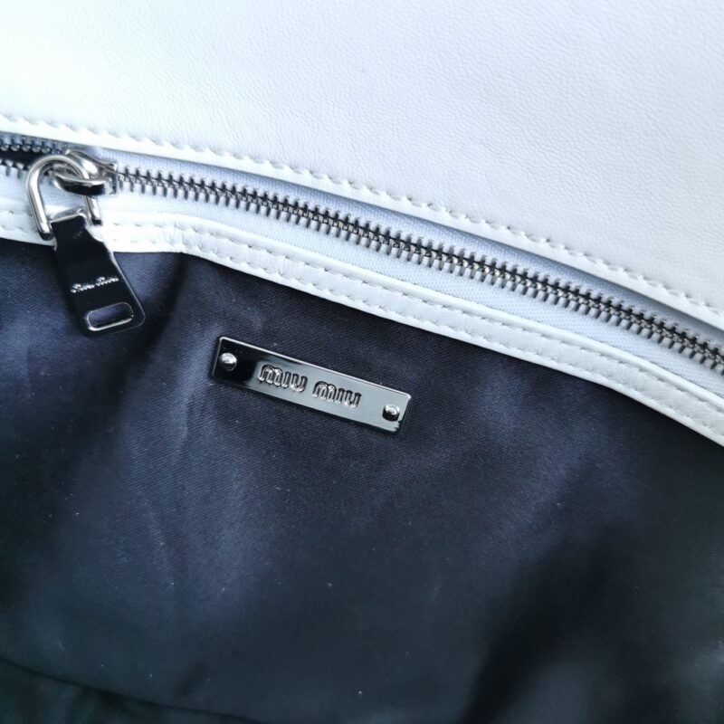 Replica Miu Miu Crystal Handbag White - high-accuracy replica luxury purse