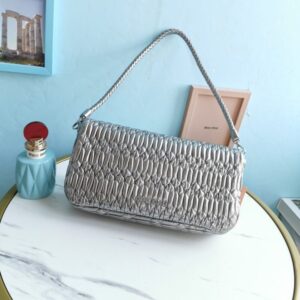 Replica Miu Miu Crystal Handbag Silver - authentic-look luxury purse replica