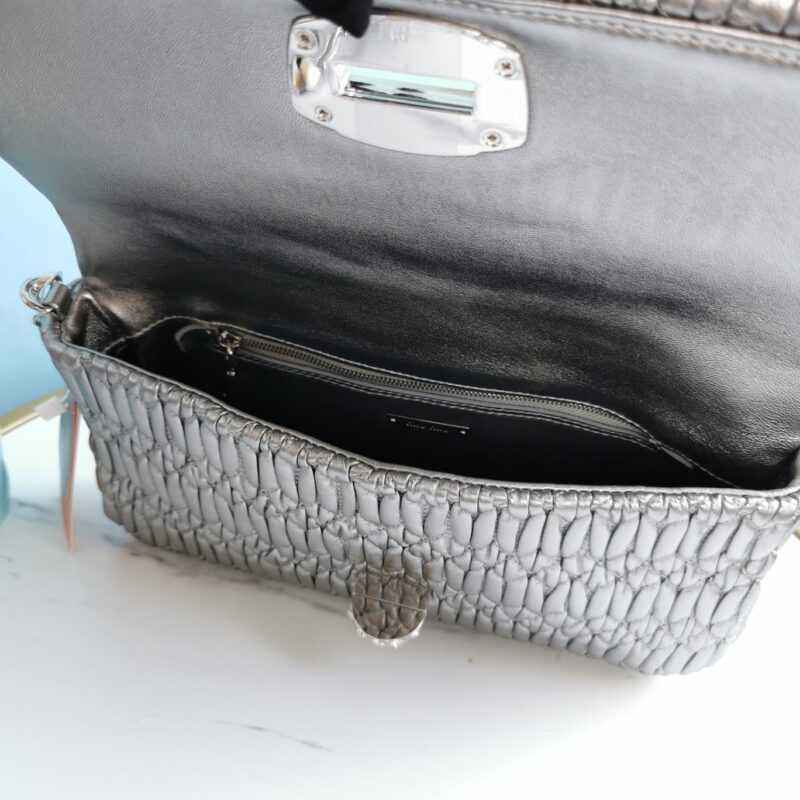 Replica Miu Miu Crystal Handbag Silver - top-tier luxury replica shoulder bag