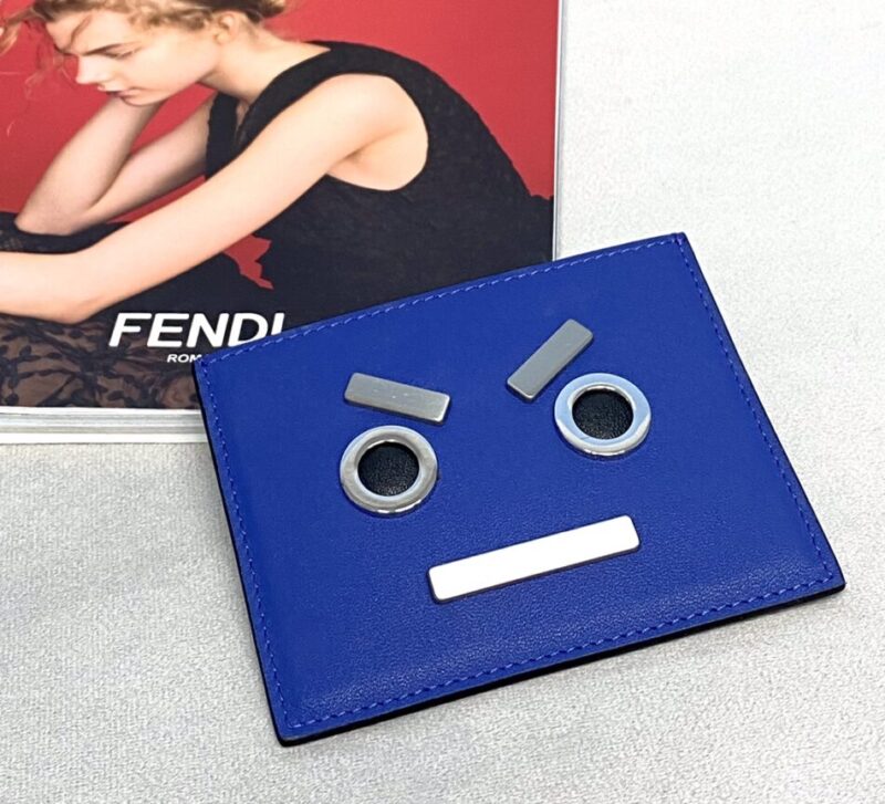 Replica Fendi Card Holder Blue - premium 1:1 fake handbag model
