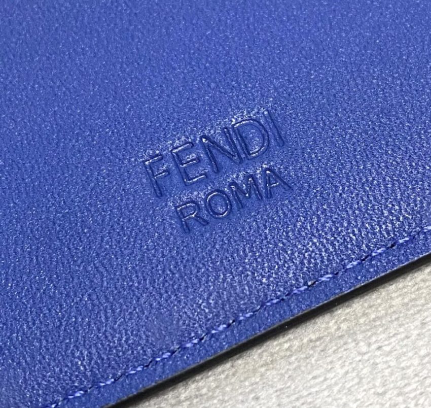 Replica Fendi Card Holder Blue - high-accuracy replica luxury purse