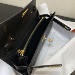 Replica Hermes Kelly Elan Black - top-rated replica designer bag