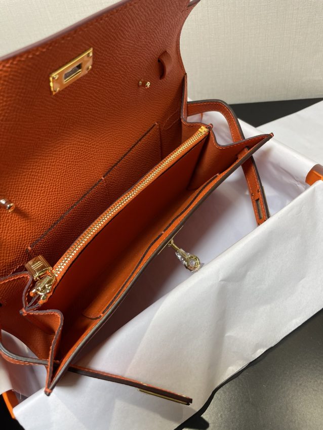 Replica Hermes Kelly Elan Orange - near-authentic luxury replica handbag