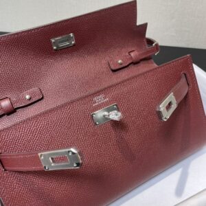 Replica Hermes Kelly Elan Bordeaux - authentic-look luxury purse replica