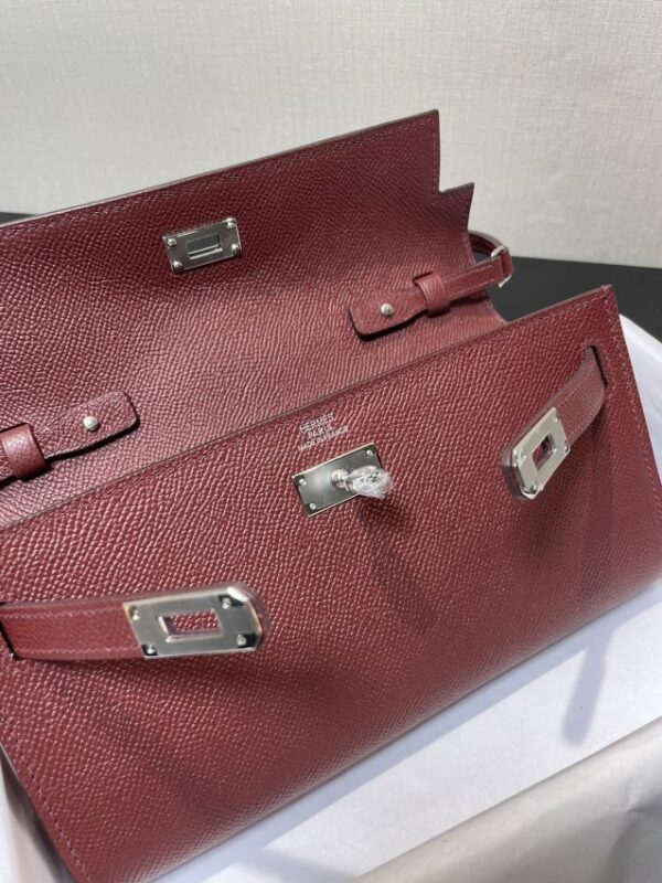 Replica Hermes Kelly Elan Bordeaux - authentic-look luxury purse replica