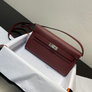 Replica Hermes Kelly Elan Bordeaux - top-tier luxury replica shoulder bag