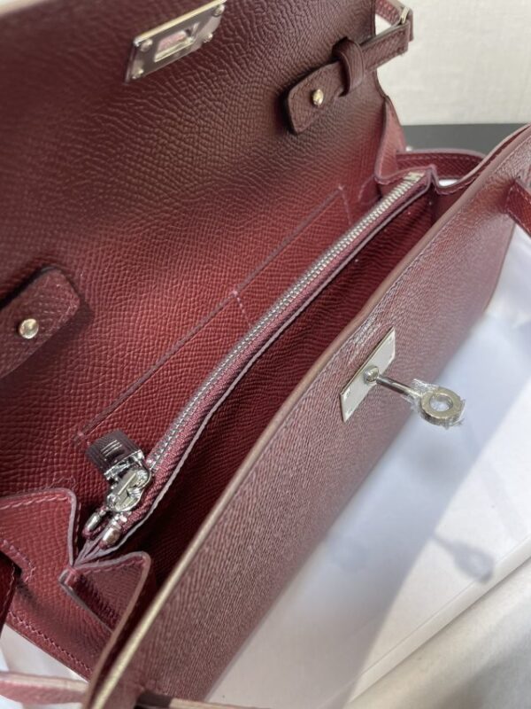 Replica Hermes Kelly Elan Bordeaux - top-tier luxury replica shoulder bag