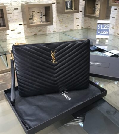 Replica Yves Saint Laurent Pouch Black - ultra-realistic fake designer tote
