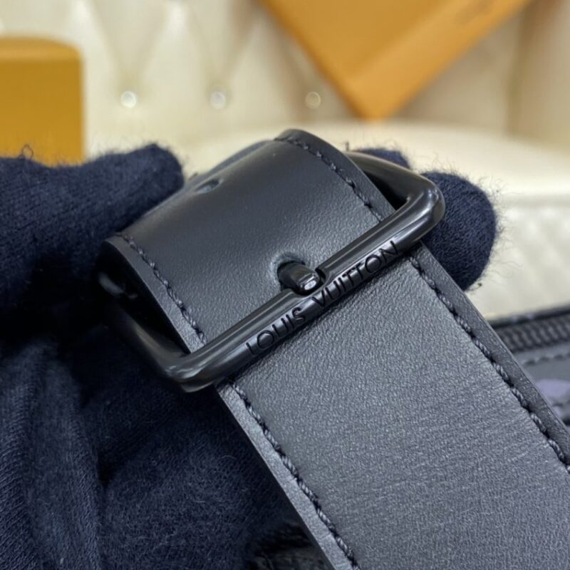 Replica Louis Vuitton Steamer Messenger Black Canvas - premium 1:1 fake handbag model