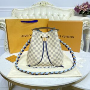 Replica Louis Vuitton NeoNoe BB White Grid - premium-grade designer purse dupe