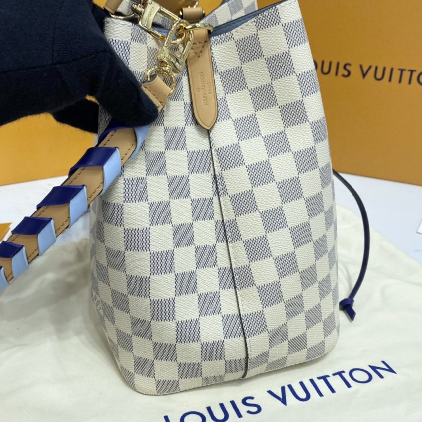 Replica Louis Vuitton NeoNoe BB White Grid - 1:1 designer replica handbag