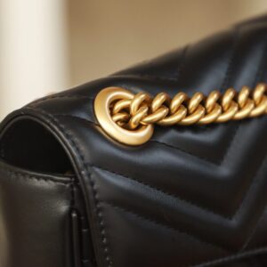 Replica Gucci Marmont Medium Black - best quality luxury bag dupe